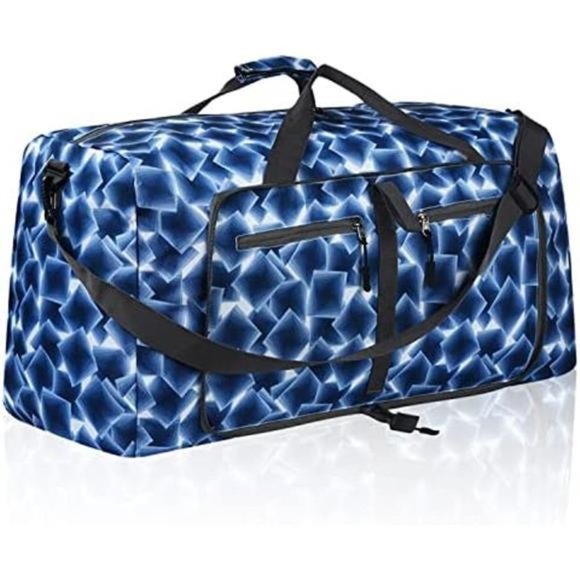 OVERNIGHT Bags Waterproof & Tear Resistant Z Gray Blue Square